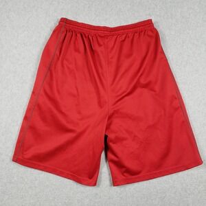 Unbranded Mens Athletic Shorts Basketball Size M Red Gym Training RN 115104